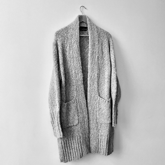 ALL SAINTS Alicia Oversized Long Cardigan in Grey - Size Small - NEW - Picture 2 of 8